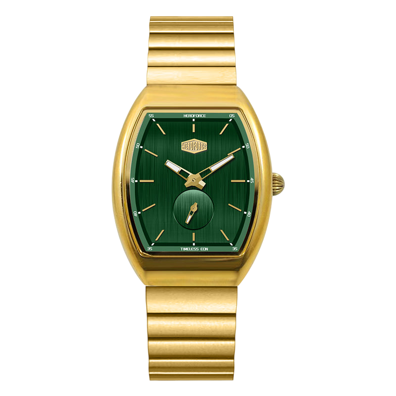 vgold watch green dial