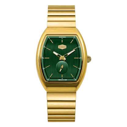 vgold watch green dial