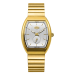 gold watch silver dial